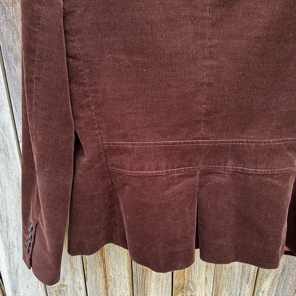 Talbots Corduroy Blazer Jacket Brown 10 - Picture 10 of 14